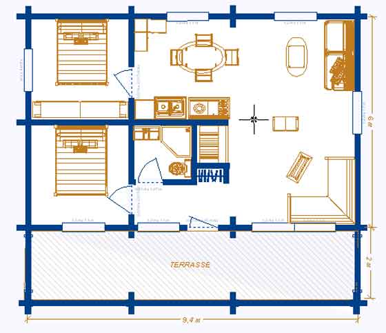 Maison bois NASTOIA 75 m